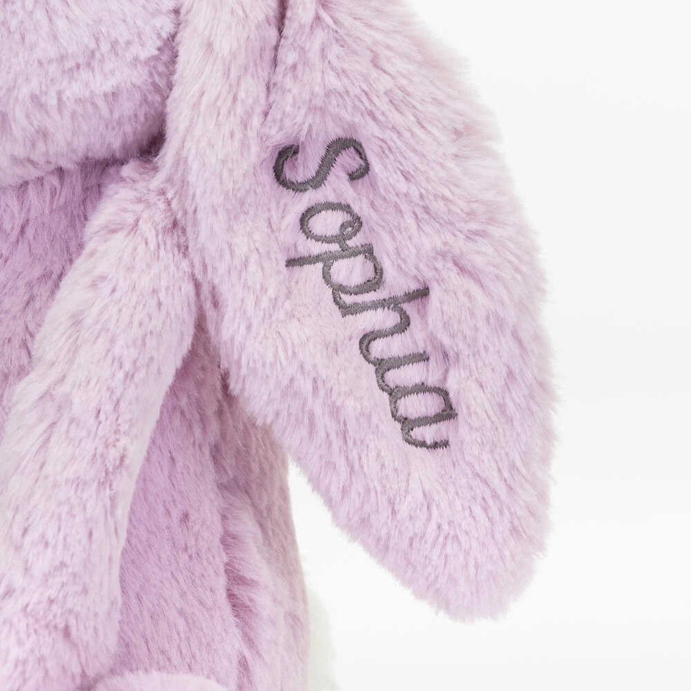 Personalized Bashful Lilac Bunny Medium - US 6595