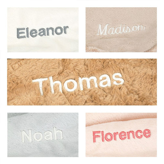 Personalized Bashful Black & Cream Puppy Blankie - US 9678