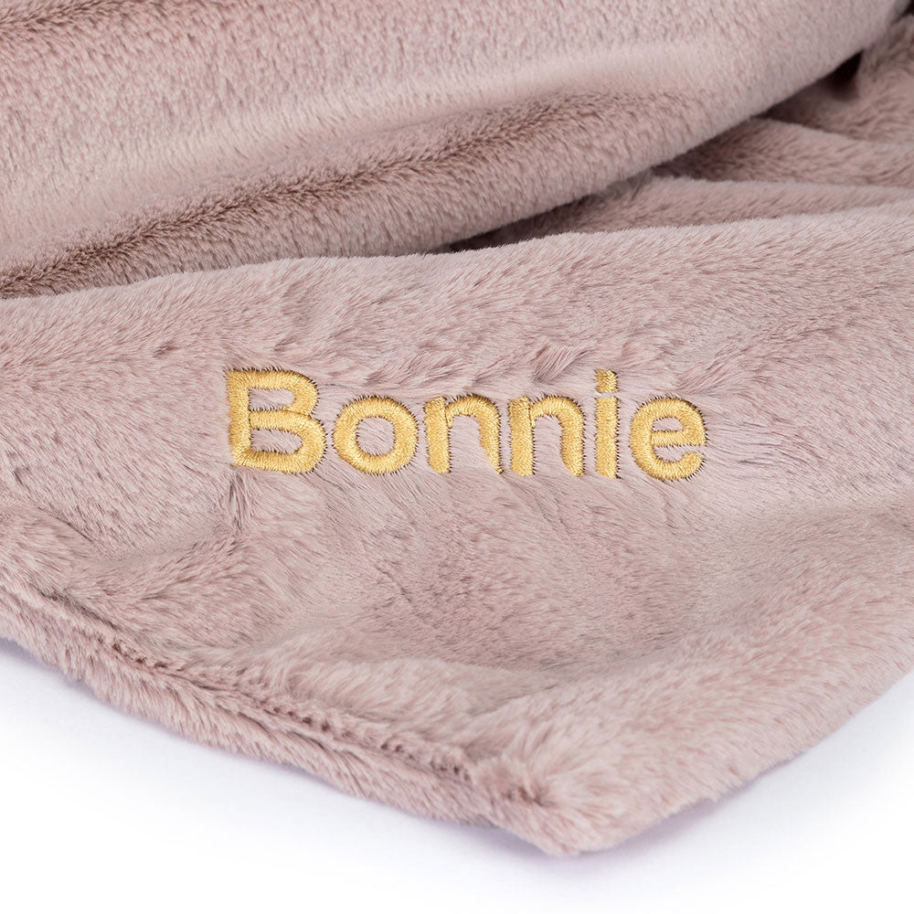 Personalized Bashful Luxe Bunny Rosa Blankie - US 5973