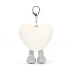 Amuseables Cream Heart Bag Charm - US 7624