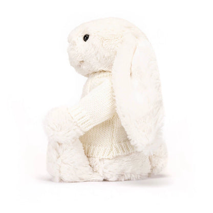 Bashful Cream Bunny With Personalized Cream Jumper - US 1265