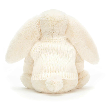 Bashful Cream Bunny With Personalized Cream Jumper - US 1265