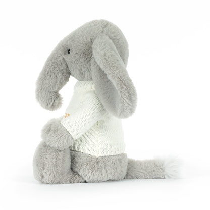Bashful Luxe Elephant Thuddeus With Personalized Cream Jumper - US 0887
