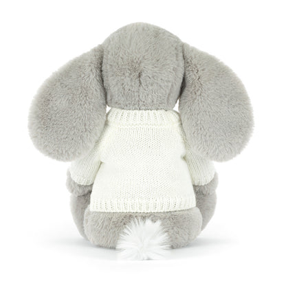 Bashful Luxe Elephant Thuddeus With Personalized Cream Jumper - US 0887