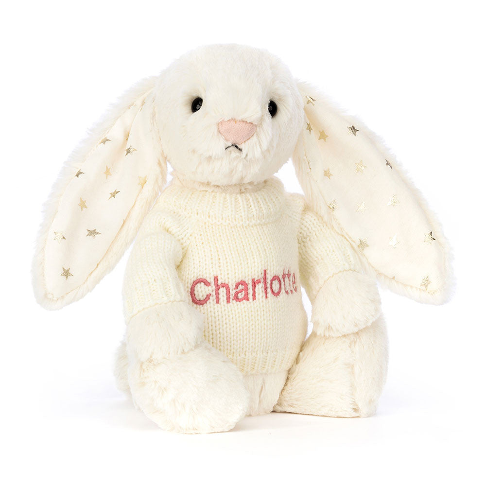 Bashful Twinkle Bunny With Personalized Cream Jumper - US 1454