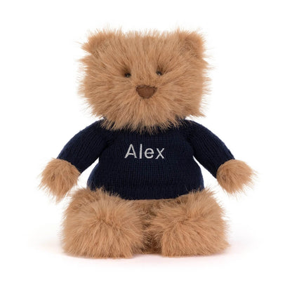 Bartholomew Bear Bouffant With Personalized Navy Jumper - US 6770