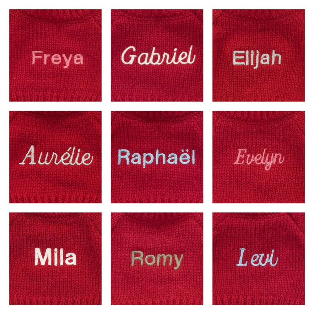 Bashful Fox Cub With Personalized Red Jumper - US 8873