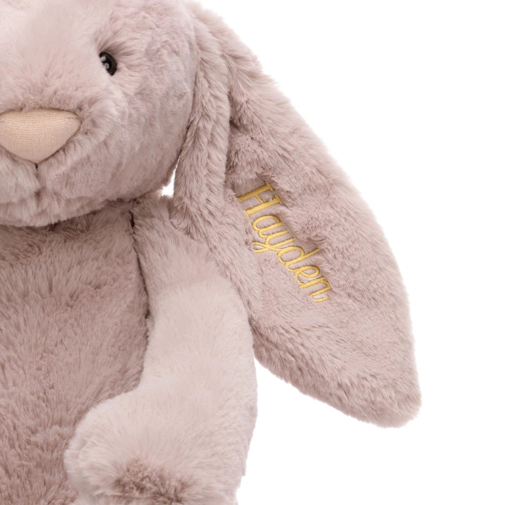 Personalized Bashful Luxe Bunny Rosa Huge - US 6095