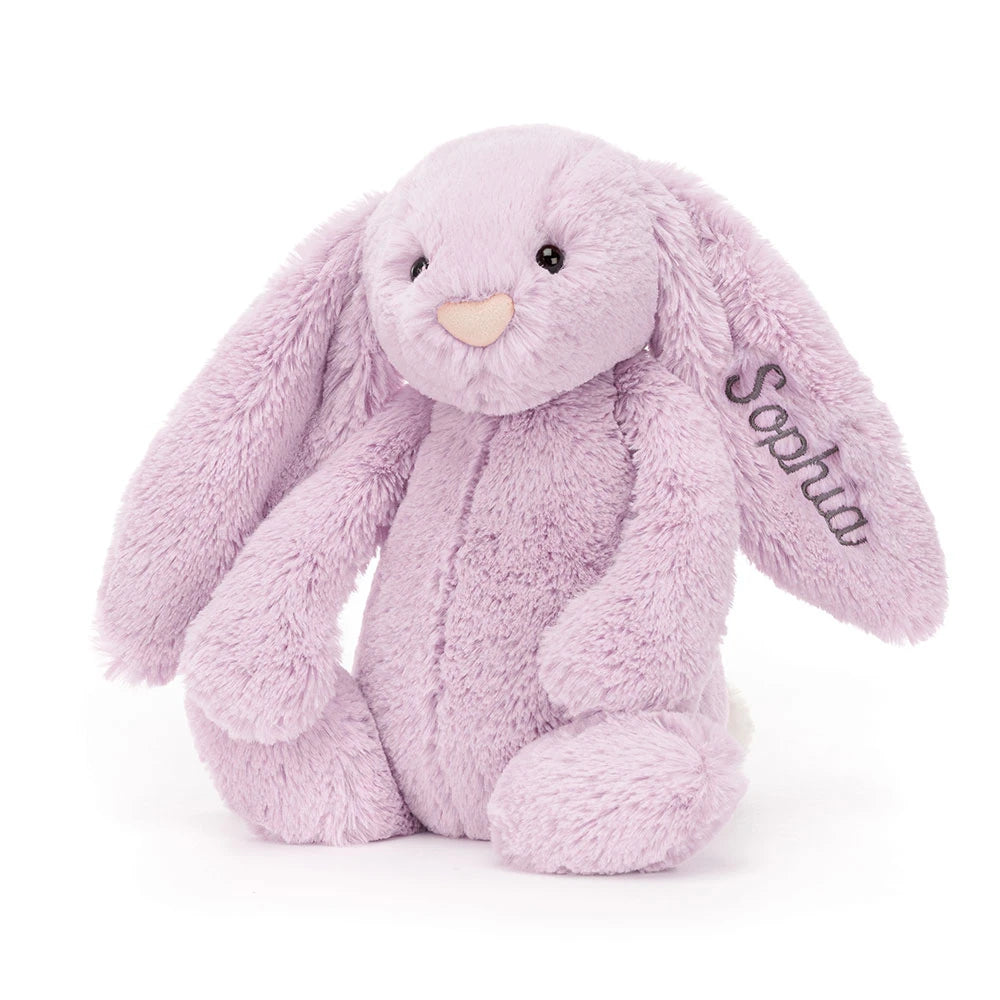 Personalized Bashful Lilac Bunny Medium - US 6595