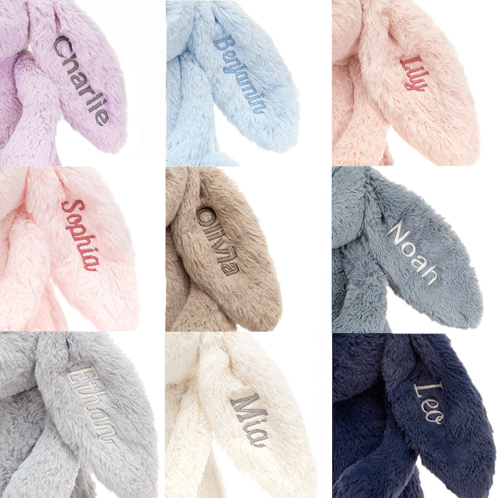 Personalized Bashful Luxe Bunny Luna Medium - US 0795