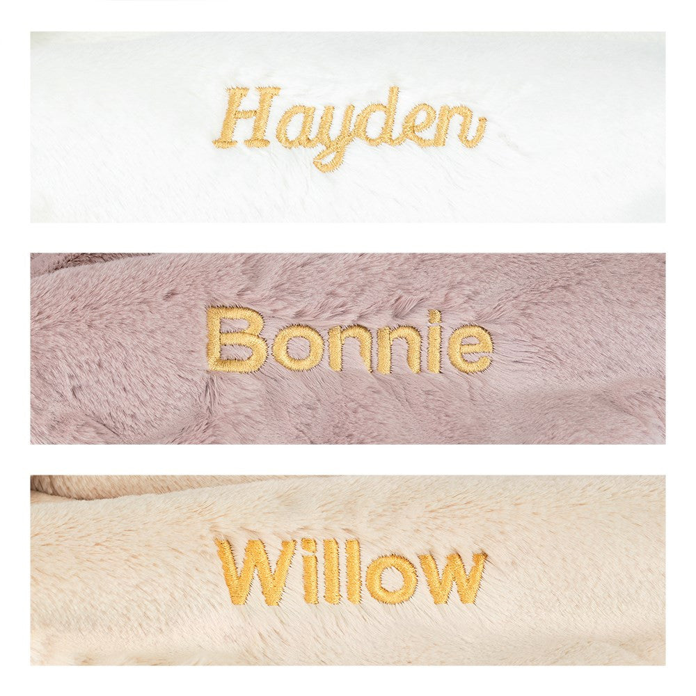 Personalized Bashful Luxe Bunny Rosa Blankie - US 5973