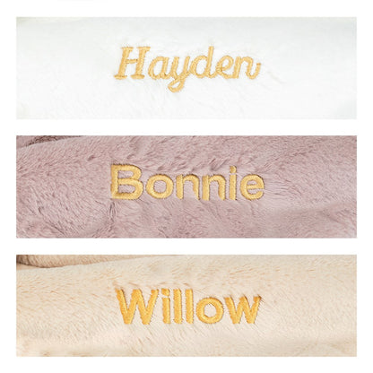 Personalized Bashful Luxe Bunny Rosa Blankie - US 5973
